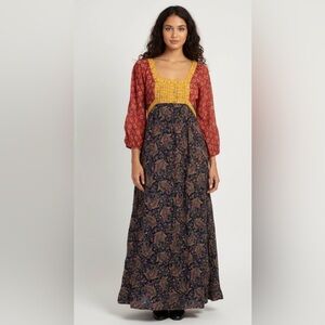 VINTAGE 1970’s TRIVIA by Charm of Hollywood Prairie maxi dress size 3/4